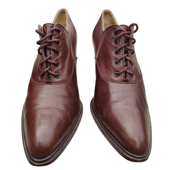 Brown leather Walter Steiger ankle booties sz9 - Picture 2 of 8